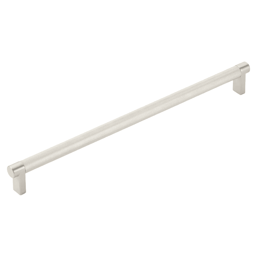 12" Select Rectangular Knurled Cabinet Pull, Satin Nickel/Satin Copper Main - Image