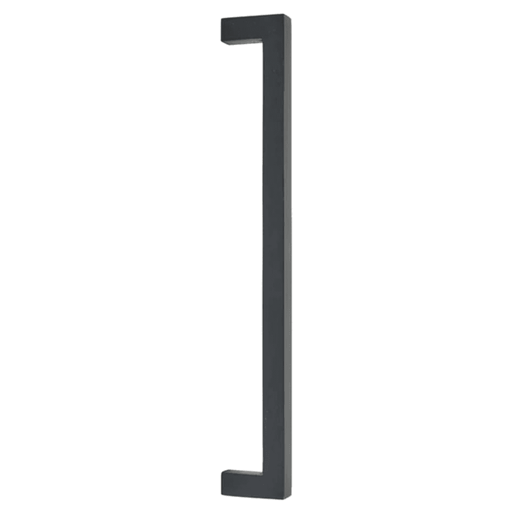 18" Rustic Modern Rectangular Appliance Pull, Flat Black Bronze Main - Image