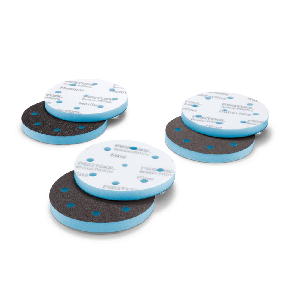 Festool 5" Aluminum Oxide Granat PROfile Foam Sanding Discs Starter Set