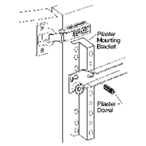 Heavy-Duty Pilaster Mounting Bracket, White Finish - Grass Product Image 1