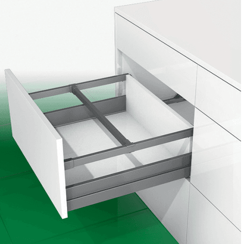 Grass Nova Pro Scala Rectangular Railing Set in Ice 22" with Flush-Fitting Back Panel Adapter