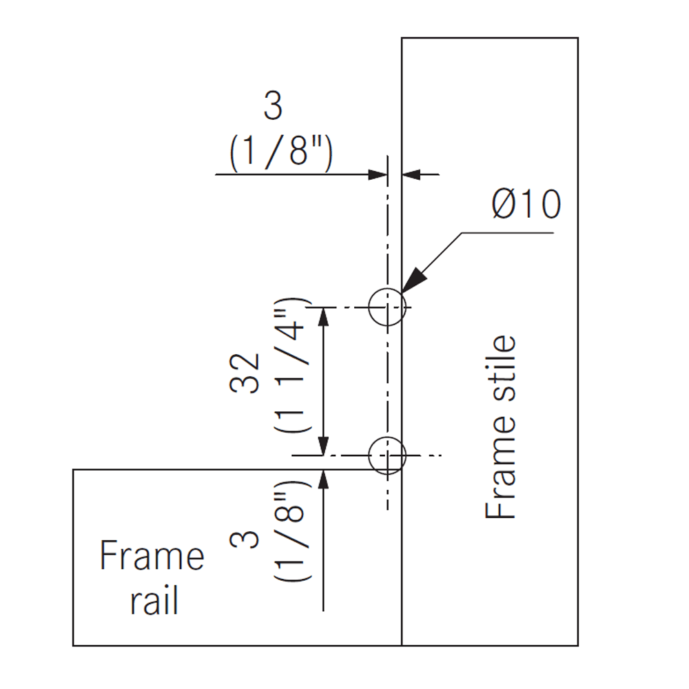 Rear Mounting Bracket with Euro Screws - Image 2