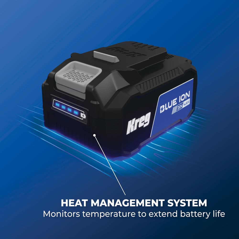 Kreg 20V Blue Ion 4.0 Ah Battery Pack - Image 6