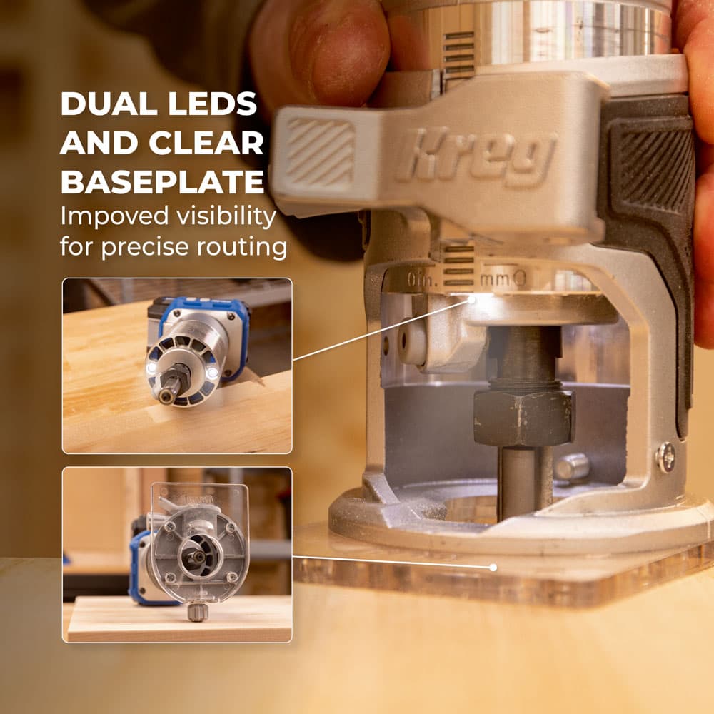 Kreg 20V Ionic Drive™ 1/4-in Trim Router - Image 12