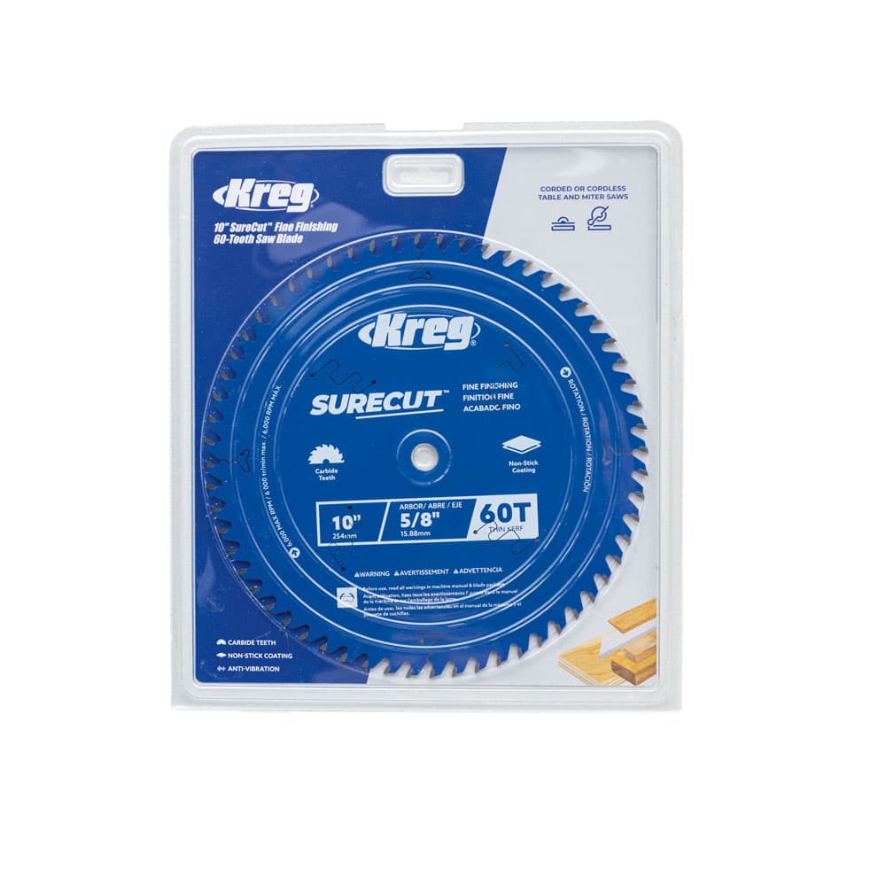 Kreg 10" SureCut™ Fine Finishing 60-Tooth Saw Blade - Image 2