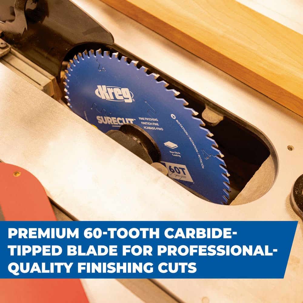 Kreg 10" SureCut™ Fine Finishing 60-Tooth Saw Blade - Image 3