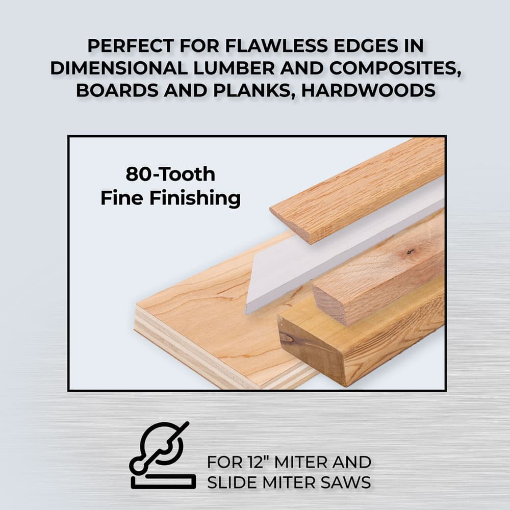 Kreg 12" SureCut™ Fine Finishing 80-Tooth Saw Blade - Image 6