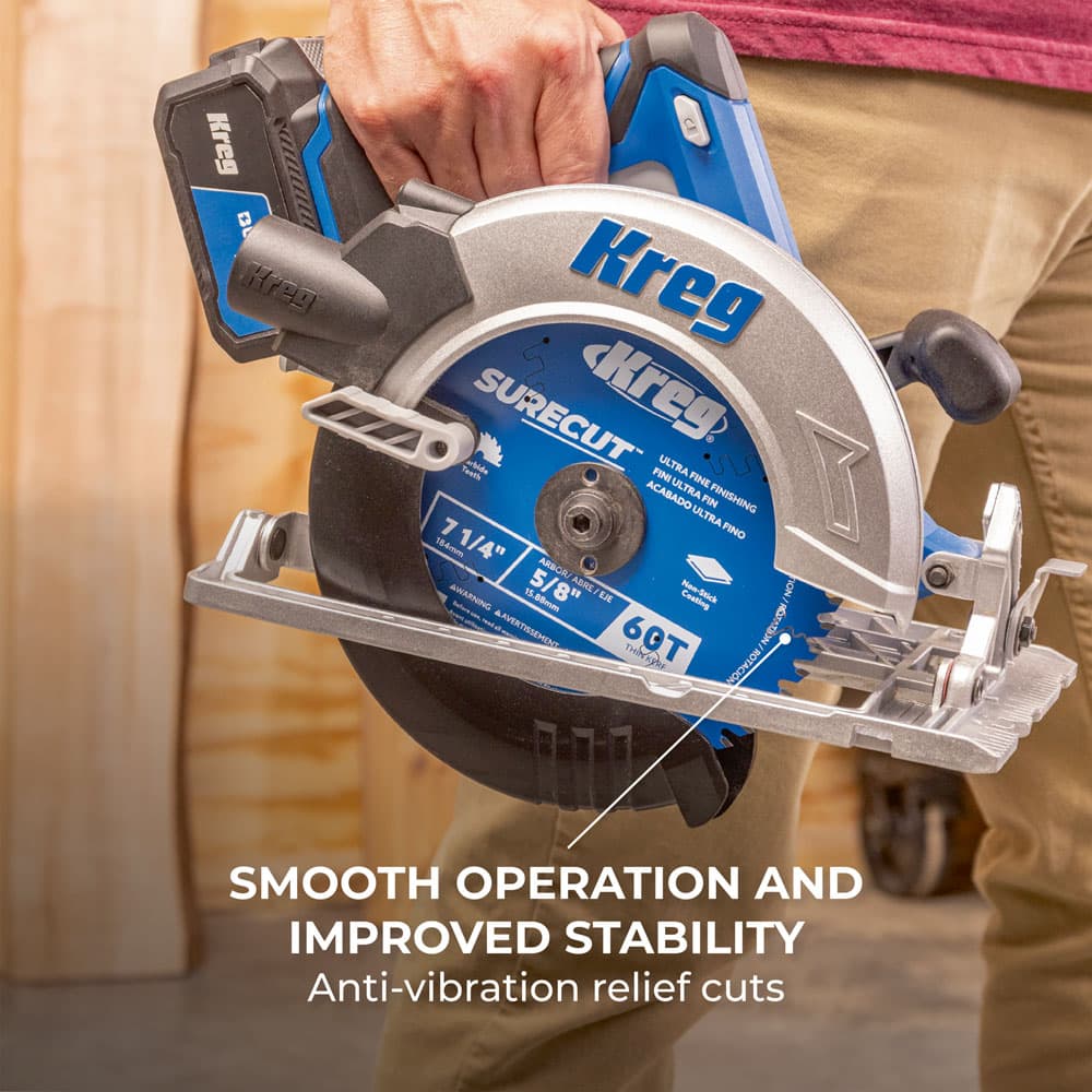 Kreg SureCut™ 7 ¼" 60-Tooth Ultra Fine Finishing Blade - Image 5