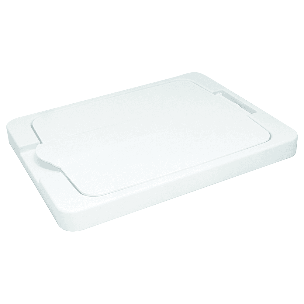 10-1/2" Pull Out Waste Bin Lid Only, White Main - Image