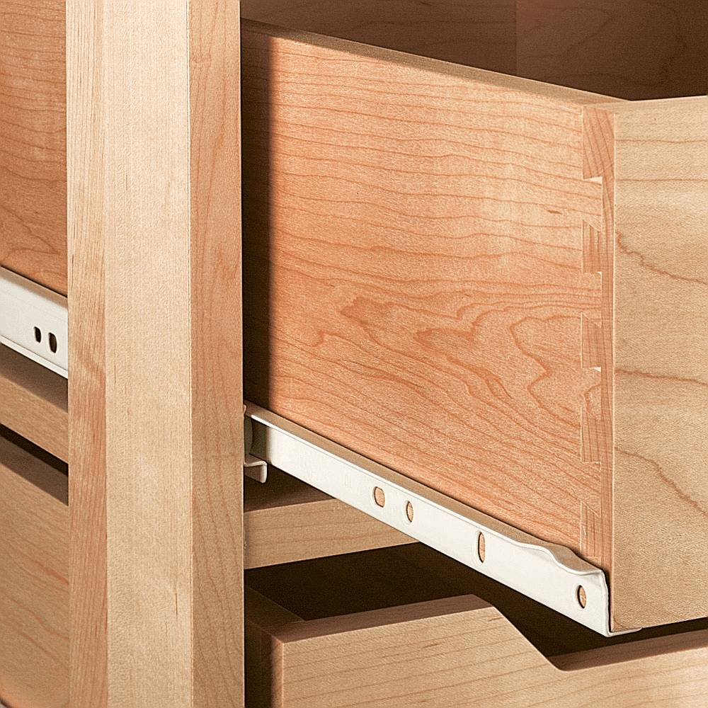 Knape And Vogt Euro Drawer Slide with 75lb Capacity in White