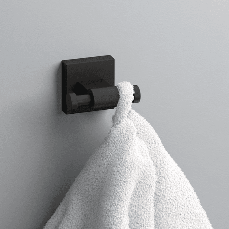 2-5/8" Maxted Double Towel Hook, Matte Black Alt 2 - Image