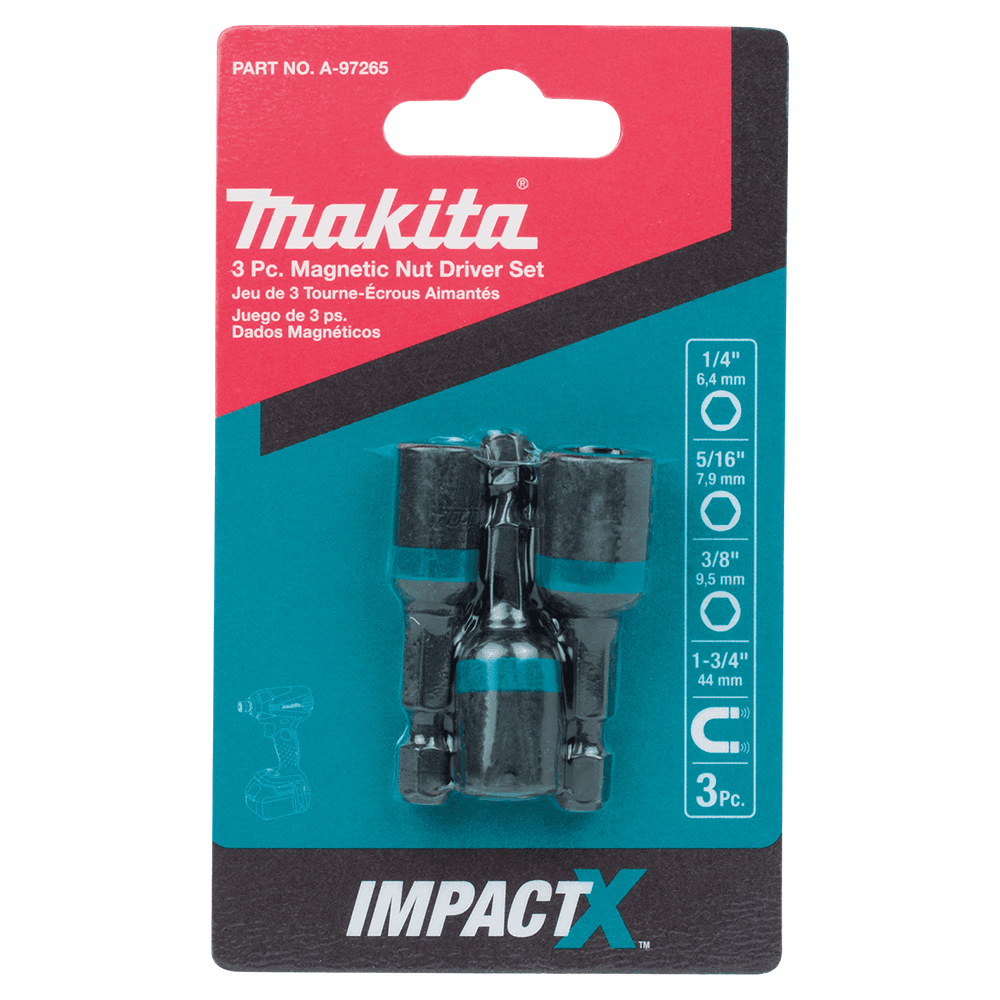1-3/4" 3-Piece ImpactX Magnetic Nut Driver Set, 1/4" Shank Alt 1 - Image