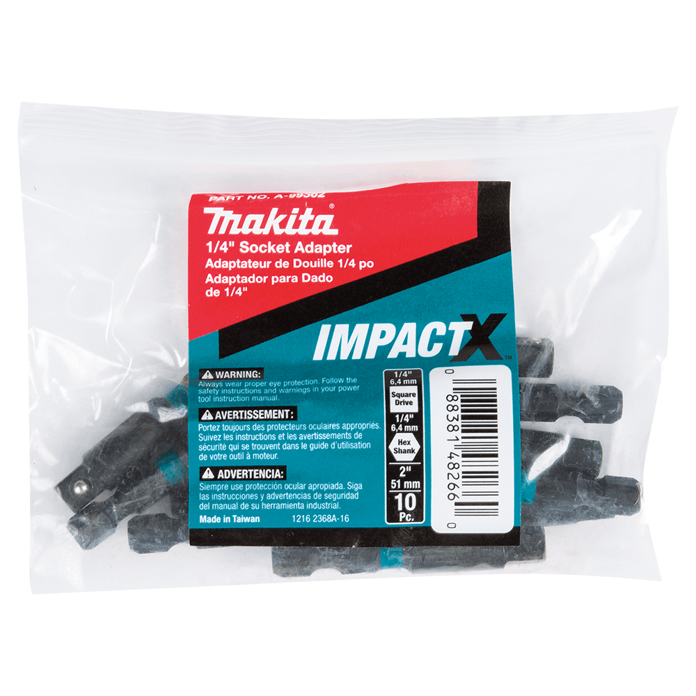 1/4" x 2" ImpactX Socket Adapter (10/Pack) Alt 1 - Image