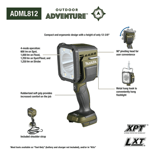 18V LXT L.E.D. Flashlight/Spotlight, Light Only Alt 1 - Image