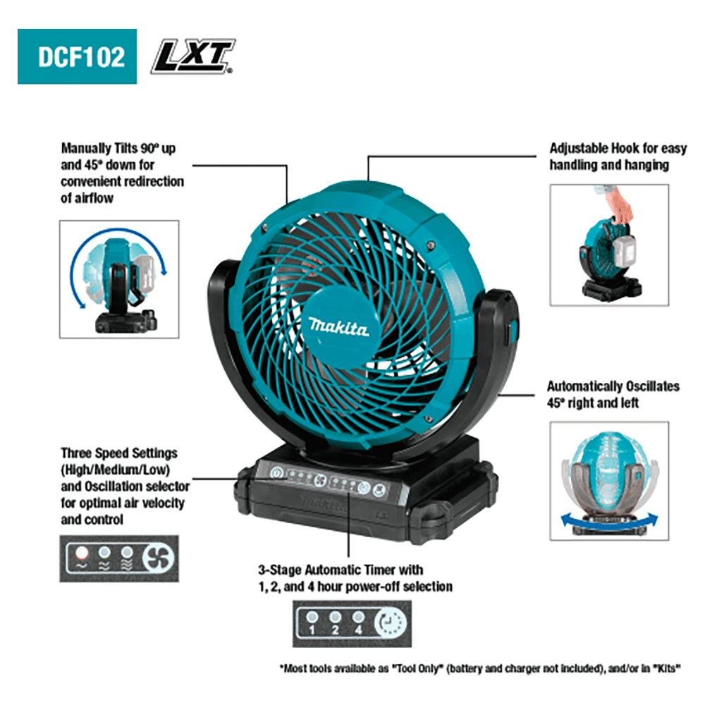7‑1/8" Fan 18V LXT Lithium‑Ion Cordless, Tool Only Alt 1 - Image
