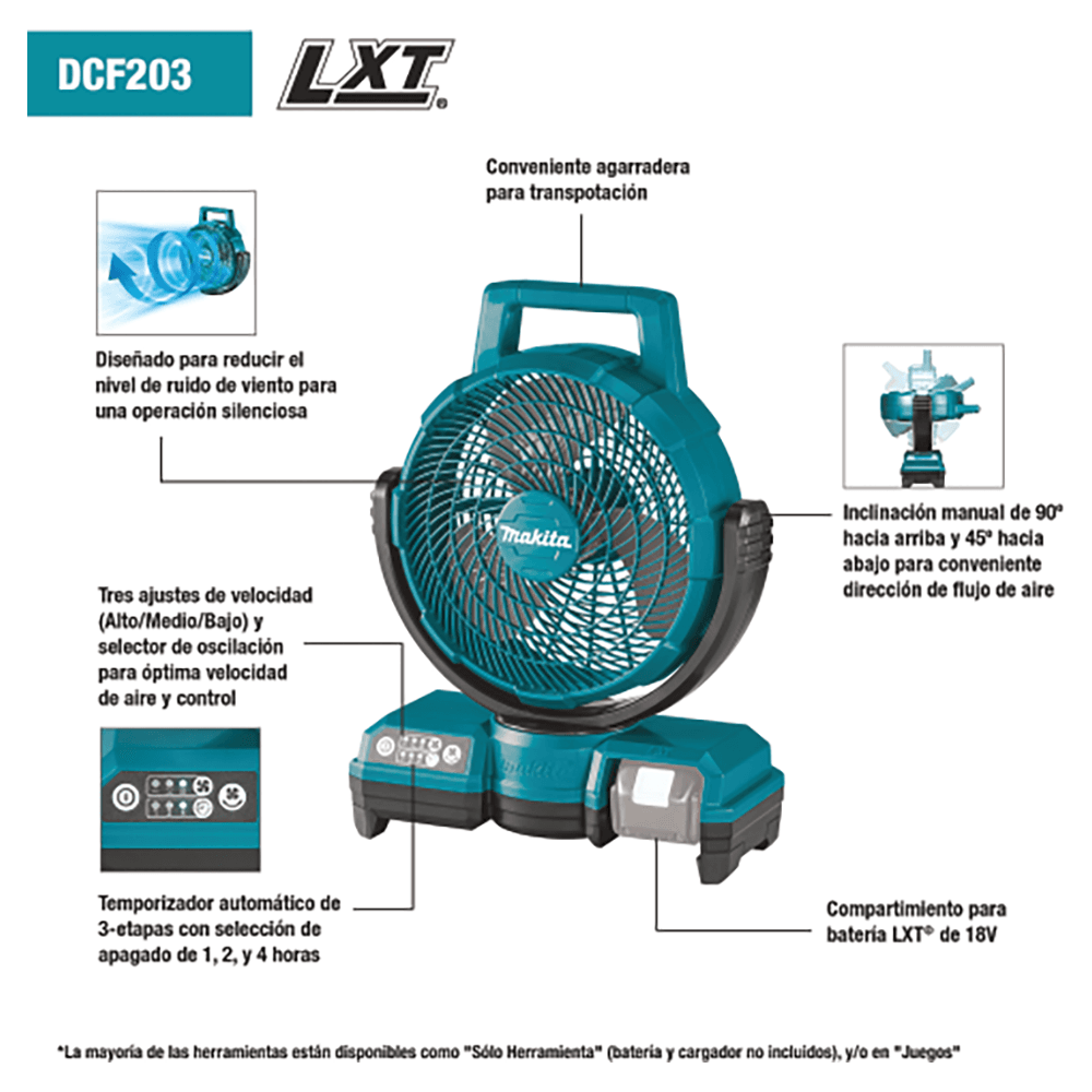 9‑1/4" Fan 18V LXT Lithium‑Ion Cordless/Corded, Tool Only Alt 1 - Image