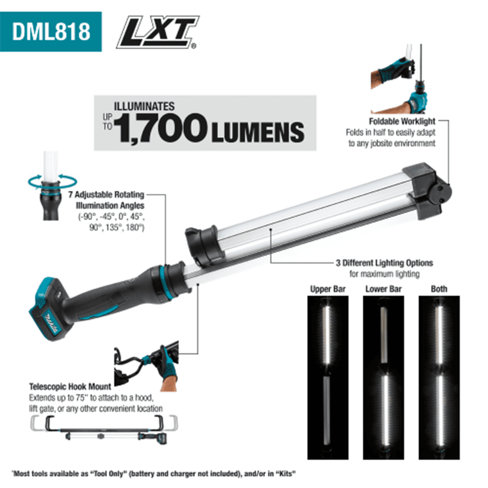 18V LXT Lithium‑Ion L.E.D. Underhood Work Light, Light Only Alt 1 - Image