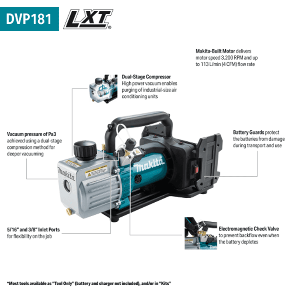 18V LXT Cordless 4 CFM Dual‑Stage Vacuum Pump, Tool Only Alt 1 - Image