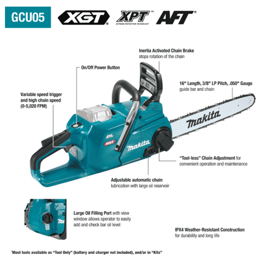 40V Max XGT Brushless Cordless 16" Chain Saw Alt 2 - Image