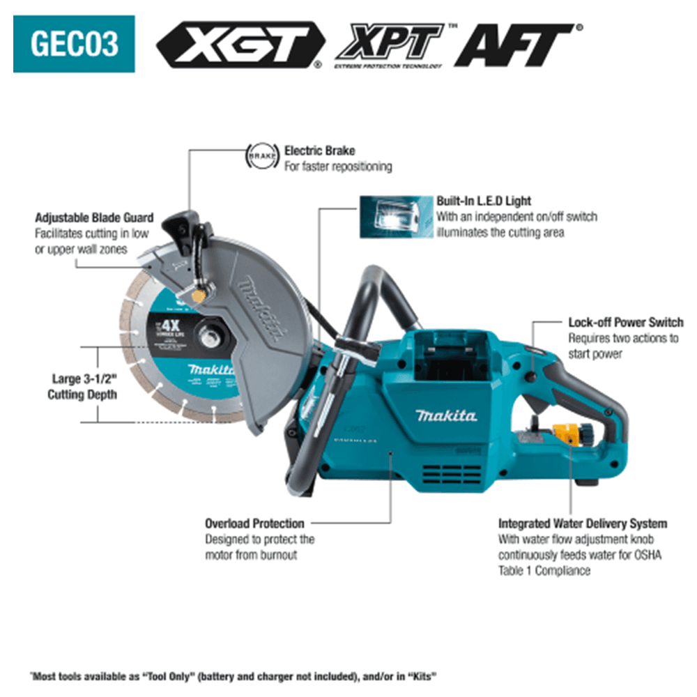 40V Max XGT Brushless Cordless 9" Power Cutter with AFT/Electric Brake Tool Only Alt 1 - Image