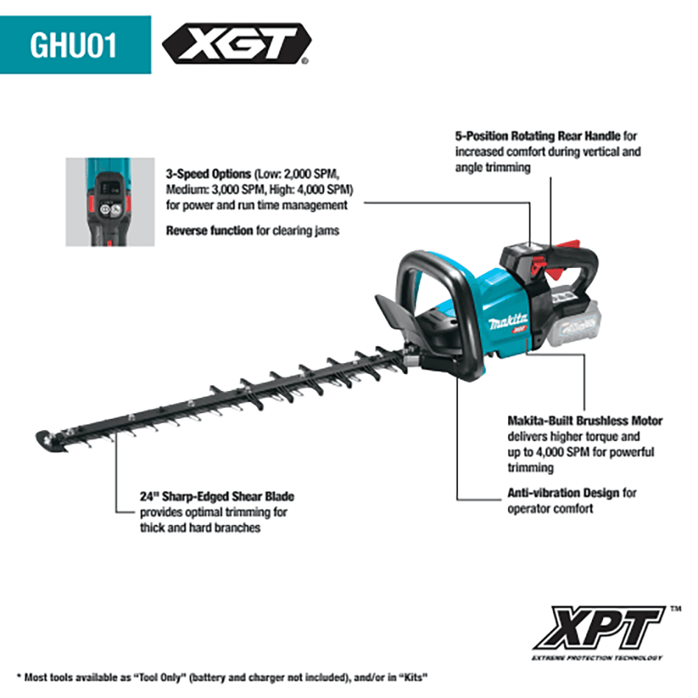 40V Max XGT Brushless Cordless 24" Rough Cut Hedge Trimmer Kit Alt 4 - Image