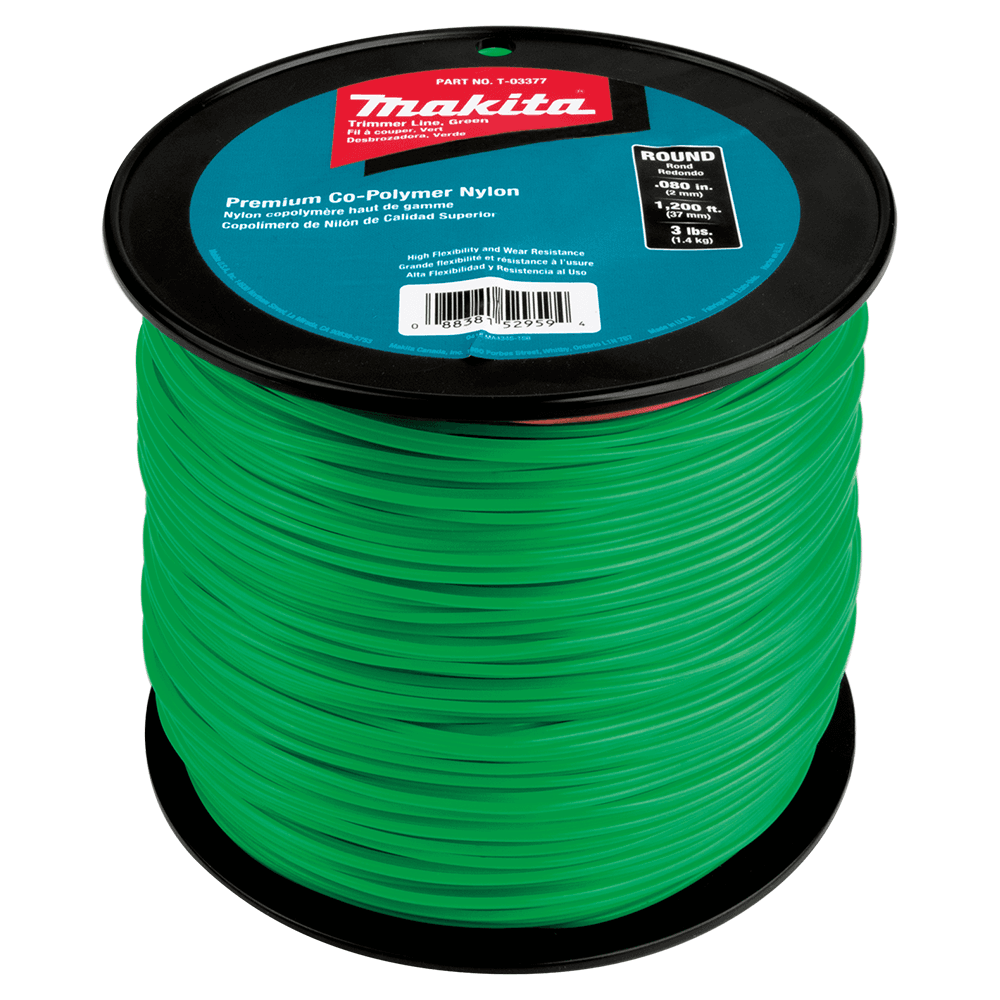 1200' x 0.080" Round Trimmer Line, Green Main - Image