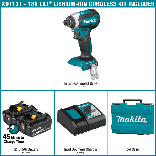 18V LXT Lithium-Ion Brushless Cordless Impact Driver Kit (5.0Ah) Alt 10 - Image
