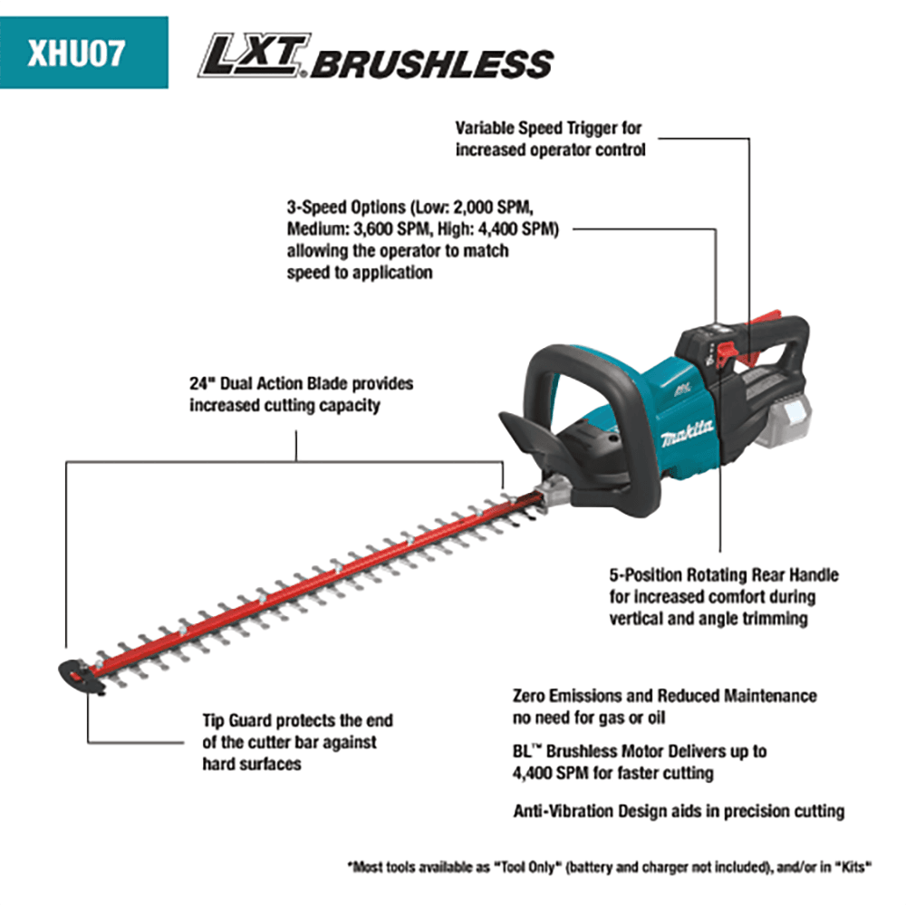 44-1/4" 18V LXT Lithium‑Ion Brushless Cordless Hedge Trimmer Kit (5.0Ah) Alt 2 - Image