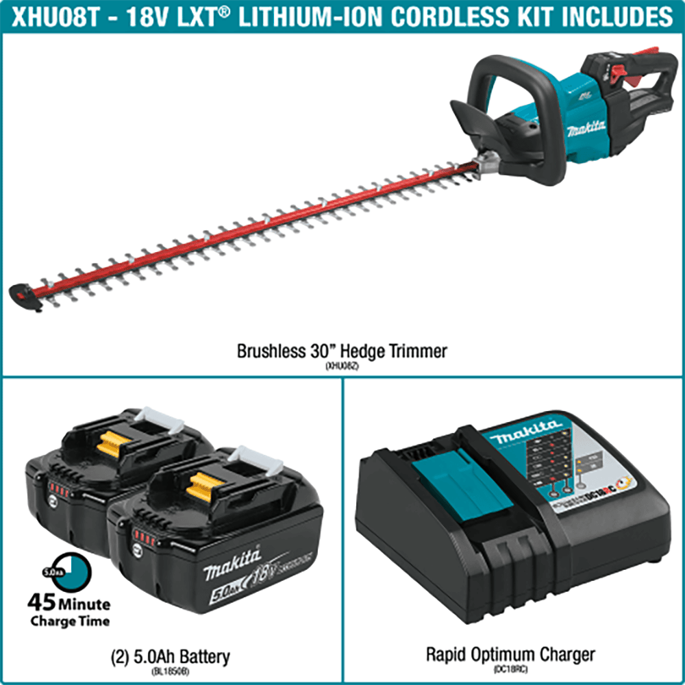 49-3/4" 18V LXT Lithium‑Ion Brushless Cordless Hedge Trimmer Kit (5.0Ah) Alt 7 - Image