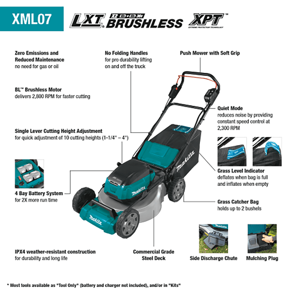 36V LXT Brushless 21" Commercial Lawn Mower, Tool Only Alt 1 - Image