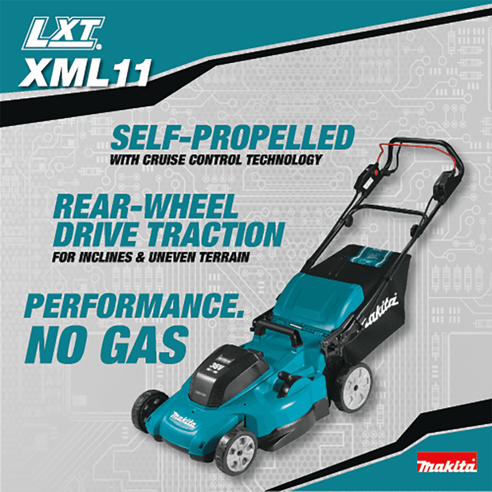 36V LXT 21" Self‑Propelled Lawn Mower Kit with 4 Batteries (5.0Ah) Alt 29 - Image
