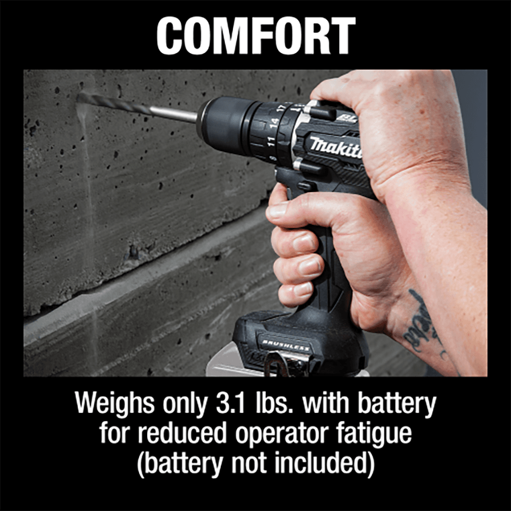 18V LXT Lithium‑Ion Sub‑Compact Brushless Cordless 1/2" Hammer Driver‑Drill Tool Only Alt 8 - Image