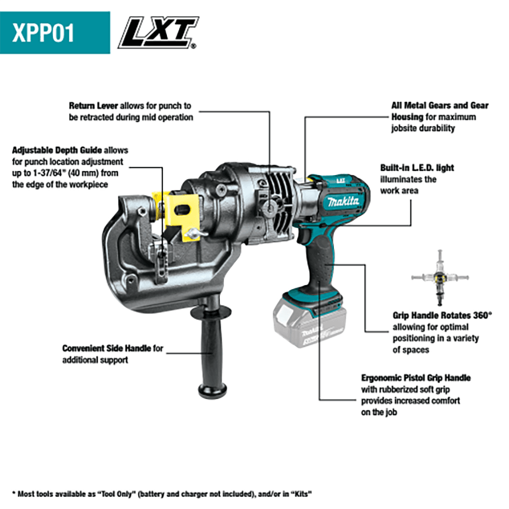 18V LXT Lithium‑Ion Cordless 5/16" Metal Hole Puncher Kit (5.0Ah) Alt 2 - Image