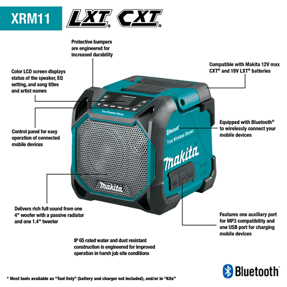 18V LXT 12V Max CXT Lithium‑Ion Cordless/Corded Bluetooth Job Site Speaker, Tool Only Alt 1 - Image