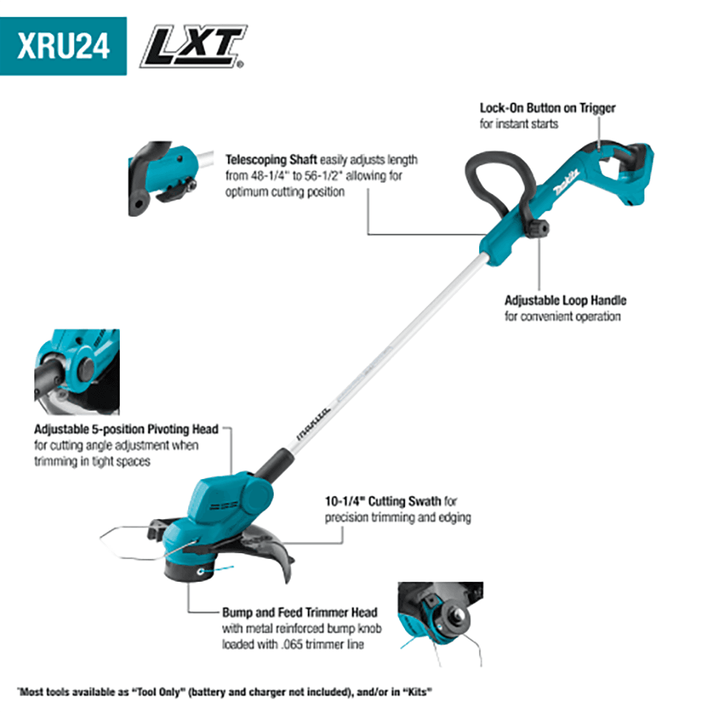 18V LXT Lithium‑Ion Cordless String Trimmer, Tool Only Alt 1 - Image