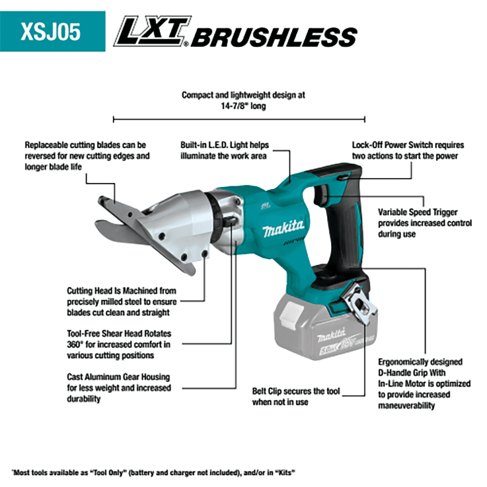 18V LXT Lithium‑Ion Brushless Cordless 1/2" Fiber Cement Shear, Tool Only Alt 1 - Image
