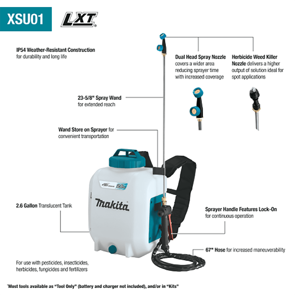 18V LXT Lithium‑Ion Cordless 2.6 Gallon Backpack Sprayer, Tool Only Alt 1 - Image