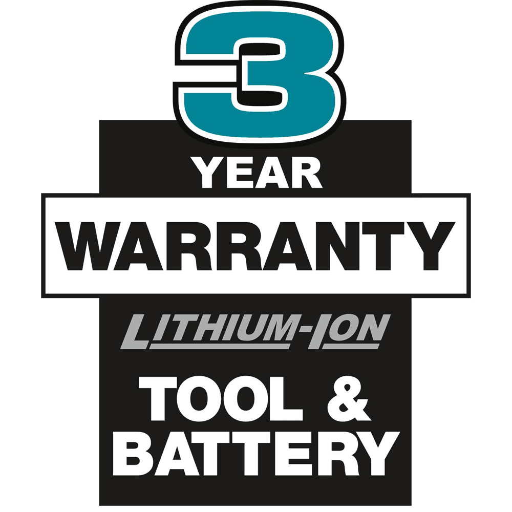Makita 3 Year Lithium-Ion Tool and Battery Warranty