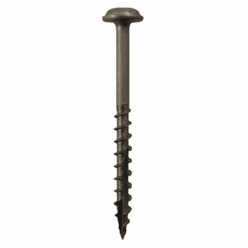 #8 x 3" Round Washer Head Assembly Screws, Square/Phillips Drive Coarse Thread and Double Auger Point, Plain, Box of 5 Hundred by Quickscrews - Alt Image 1