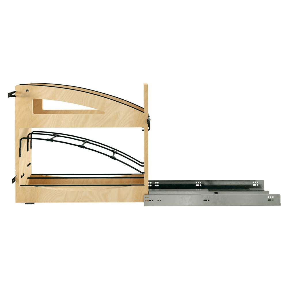 5" Craftsman Base Cabinet Pullout with Tray Divider/Foil Wrap Holder for 9" Base Cabinets, Light Brown Alt 2 - Image