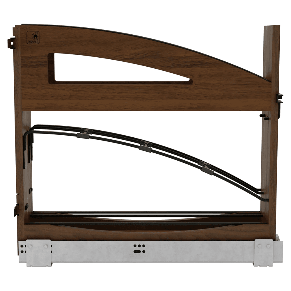 5" Craftsman Base Cabinet Pullout with Tray Divider/Foil Wrap Holder for 9" Base Cabinets, Dark Brown Alt 1 - Image