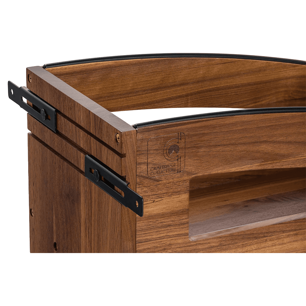 8" Craftsman Utensil Pullout Organizer with Black Accents for 12" Base Cabinets, Dark Brown Alt 3 - Image