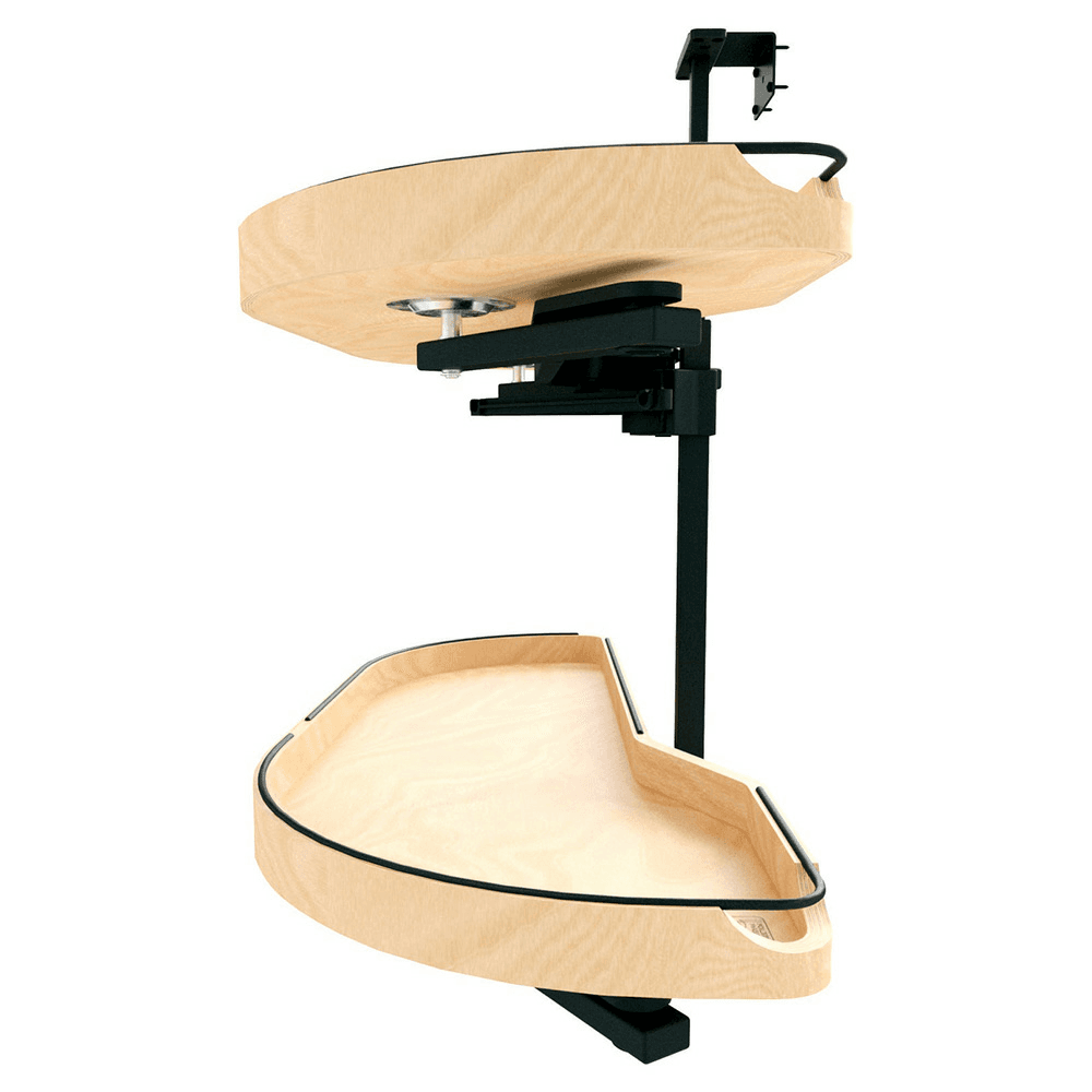 15" Two-Tier Craftsman Collection Girasolo with Soft-Close/Black Accents for Left Opening/Blind Right Corner Cabinet, Light Brown Alt 1 - Image