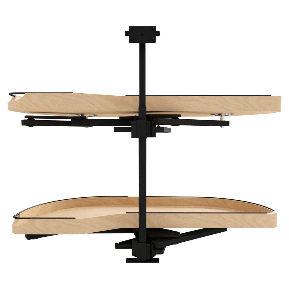 15" Two-Tier Craftsman Collection Girasolo with Soft-Close/Black Accents for Left Opening/Blind Right Corner Cabinet, Light Brown Alt 2 - Image