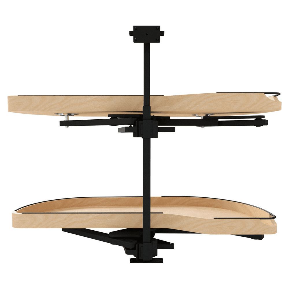 15" Two-Tier Craftsman Collection Girasolo with Soft-Close/Black Accents for Right Opening/Blind Right Corner Cabinet, Light Brown Alt 2 - Image