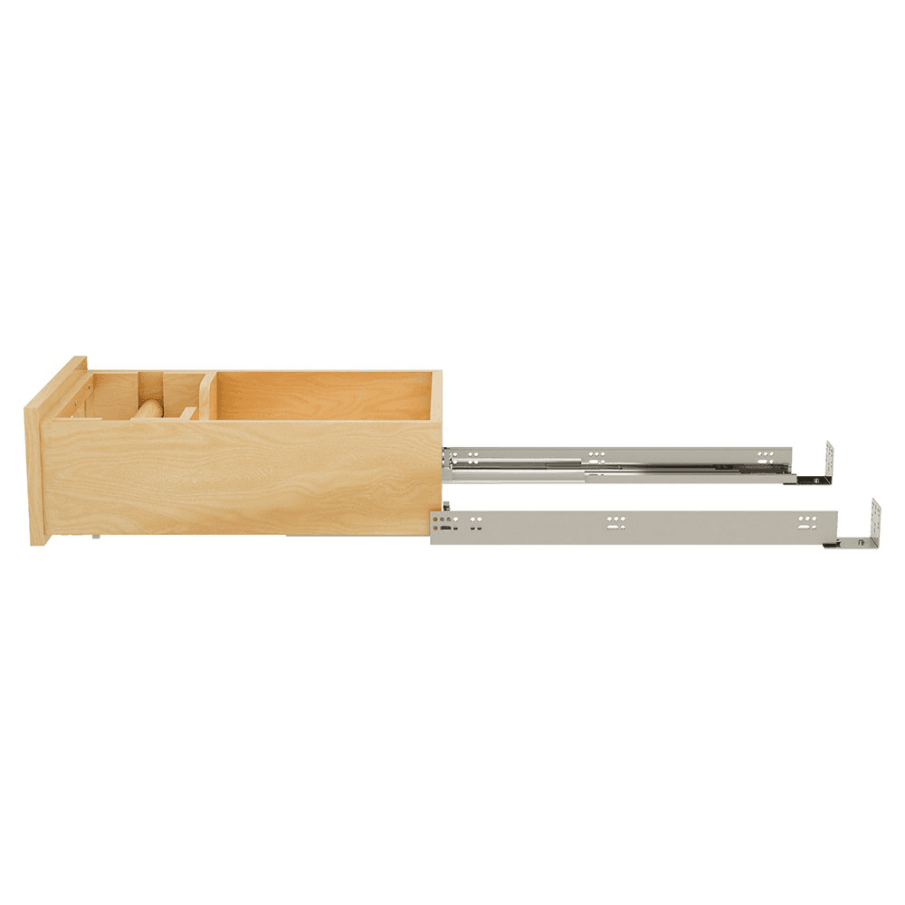 15" Paper Towel Drawer System with BLUM Soft-Close Slides for 18" Base Cabinets, Dark Brown Alt 7 - Image