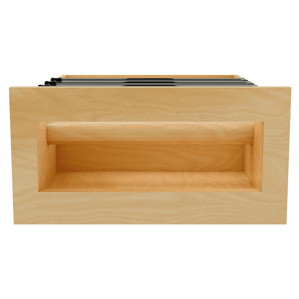 15" Paper Towel/Foil Wrap Tiered Drawer System with BLUM Soft-Close Slides for 18" Base Cabinets, Dark Brown Alt 2 - Image