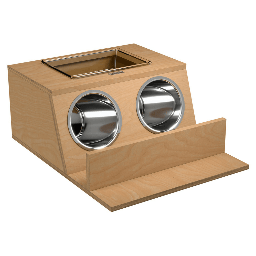 13-5/32" Vanity Drawer Insert with Stainless Steel Bin for 18" Vanity Base Cabinet Drawers, Brown Main - Image