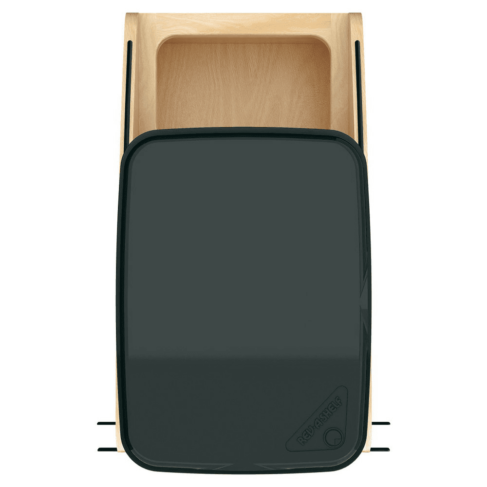 Single 35 Qt. Craftsman Collection Bottom Mount Pullout Waste Container, Black Alt 3 - Image
