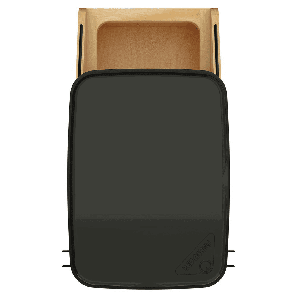 Single 50 Qt. Craftsman Collection Bottom Mount Pullout Waste Container, Black Alt 3 - Image